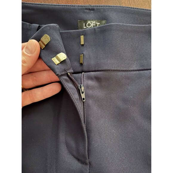 LOFT Julie Skinny Dress Pants Career Trousers in Navy Blue Size 6 - Picture 5 of 12